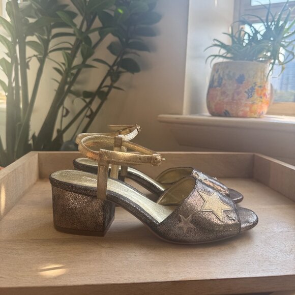 Pearl and Stud block heel sparkly star sandals size EU 39/US Women's 8 - Picture 7 of 8